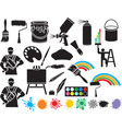 painting accessories icon vector image