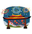 chinese new year celebration background vector image