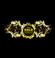gold sparkles on black background vector image vector image