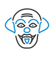 party clown face icon vector image