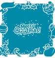 merry christmas invitation card with holiday vector image