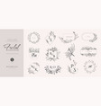 set of wedding monogramm botanical floral branch vector image