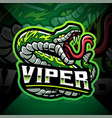 viper snake mascot logo design vector image vector image