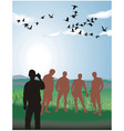 friends in nature vector image vector image