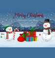 merry christmas winter template vector image