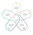 outline infographic element with arrows vector image vector image