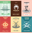 vintage bakery posters vector image