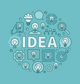 idea round blue vector image
