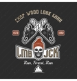 lumberjack vintage print vector image