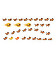 puppy dog game sprites vector image