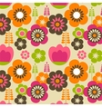 seamless flower pattern background vector image