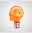 lamp head concept creative idea vector image vector image
