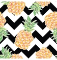 seamless pattern with pineapple vector image