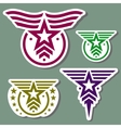military style logo set vector image vector image