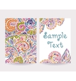 set of decorative cards 2 vector image vector image