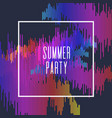 summer party poster colored stripes on dark vector image