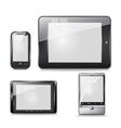set of electronic devices tablet and mobile phone vector image