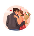 lovers or couple falling in love banner vector image vector image