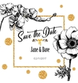 save the date card template for anniversary vector image