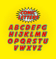 comic font alphabet pop art vector image
