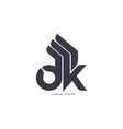 stylized simplified abstract hand showing ok sign vector image