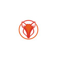 fox logo template vector image vector image