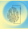 happy easter card circuit board pattern vector image vector image