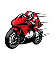 sportbike racer vector image