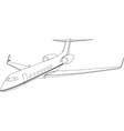 contour a private passenger plane vector image