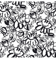 floral hand drawn seamless pattern vector image