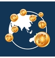 global economy planet concept vector image