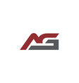 initial ag logo bold template vector image vector image