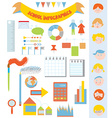 school infographic set with icons faces frames vector image