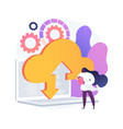 uploading to cloud storage concept metaphor vector image
