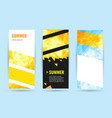 set abstract geometric roll up vertical summer vector image