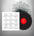 2017 record notes calendar vector image vector image