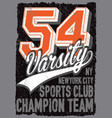 athletic dept new york varsity sport print vector image vector image
