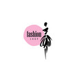logo for fashion with a painted woman vector image