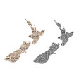 map of new zealand vector image