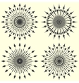 set of arrow sunbursts vector image vector image