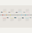 transportation infographic timeline with stepwise vector image