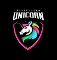 unicorn esport logo vector image