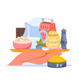 baking ingredients abstract design concept vector image vector image