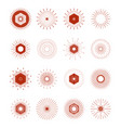 sun burst shapesminimal black firework vector image