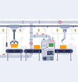 conveyor industrial belt manufacturing vector image vector image