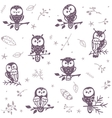owl seamless background vector image