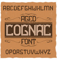 vintage label typeface vector image vector image