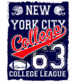 american football vintage print for boy vector image vector image