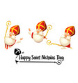 happy saint nicholas or sinterklaas day set vector image vector image
