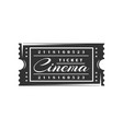 cinema ticket isolated on white background vector image